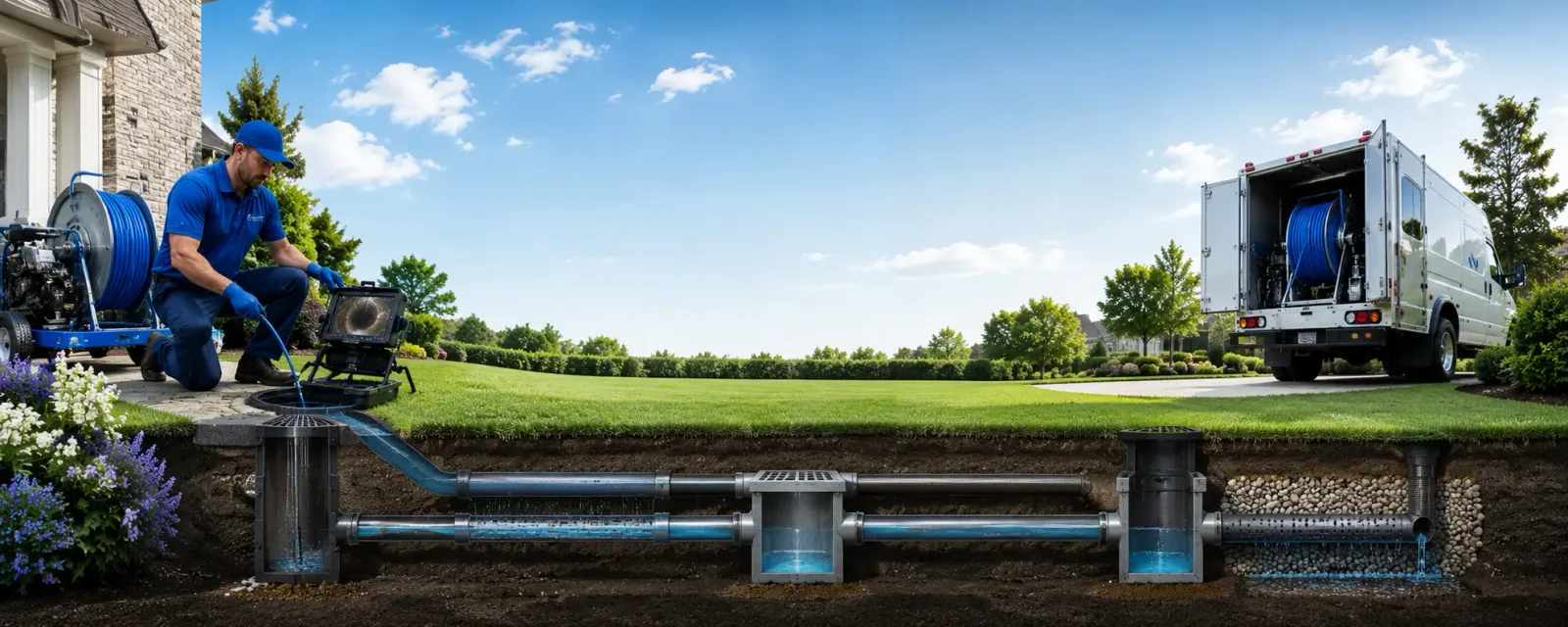 Outdoor drain cleaning information for Johnson, VT